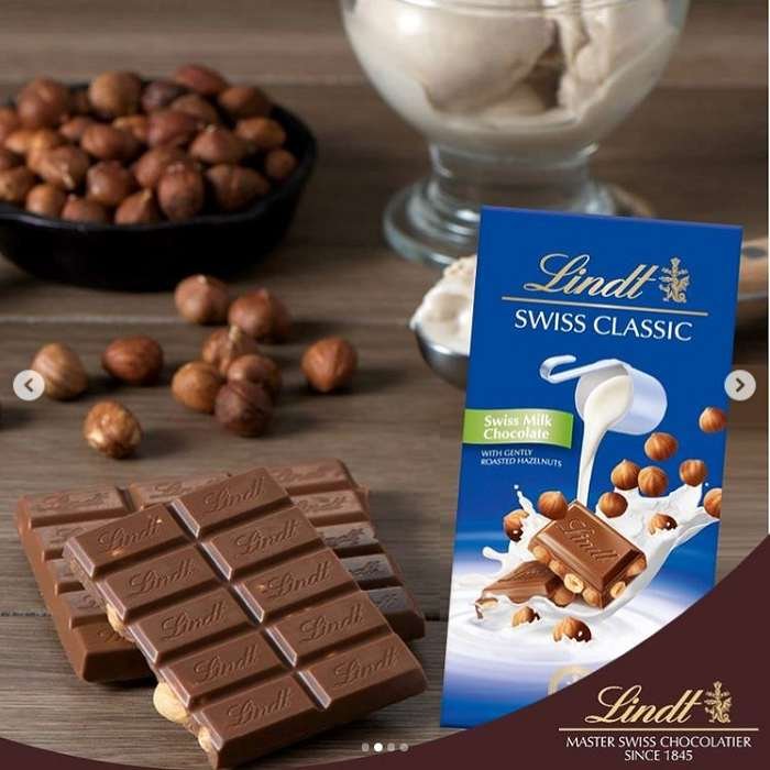 Lindt Swiss Classic Hazelnut Chocolate 100g - Image 3