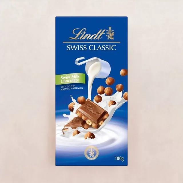 Lindt Swiss Classic Hazelnut Chocolate 100g - Image 4