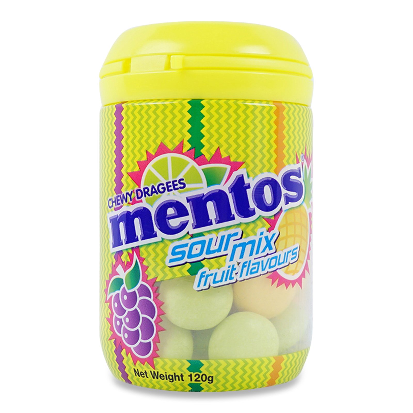Mentos Sour Mix Fruit Flavours 120g