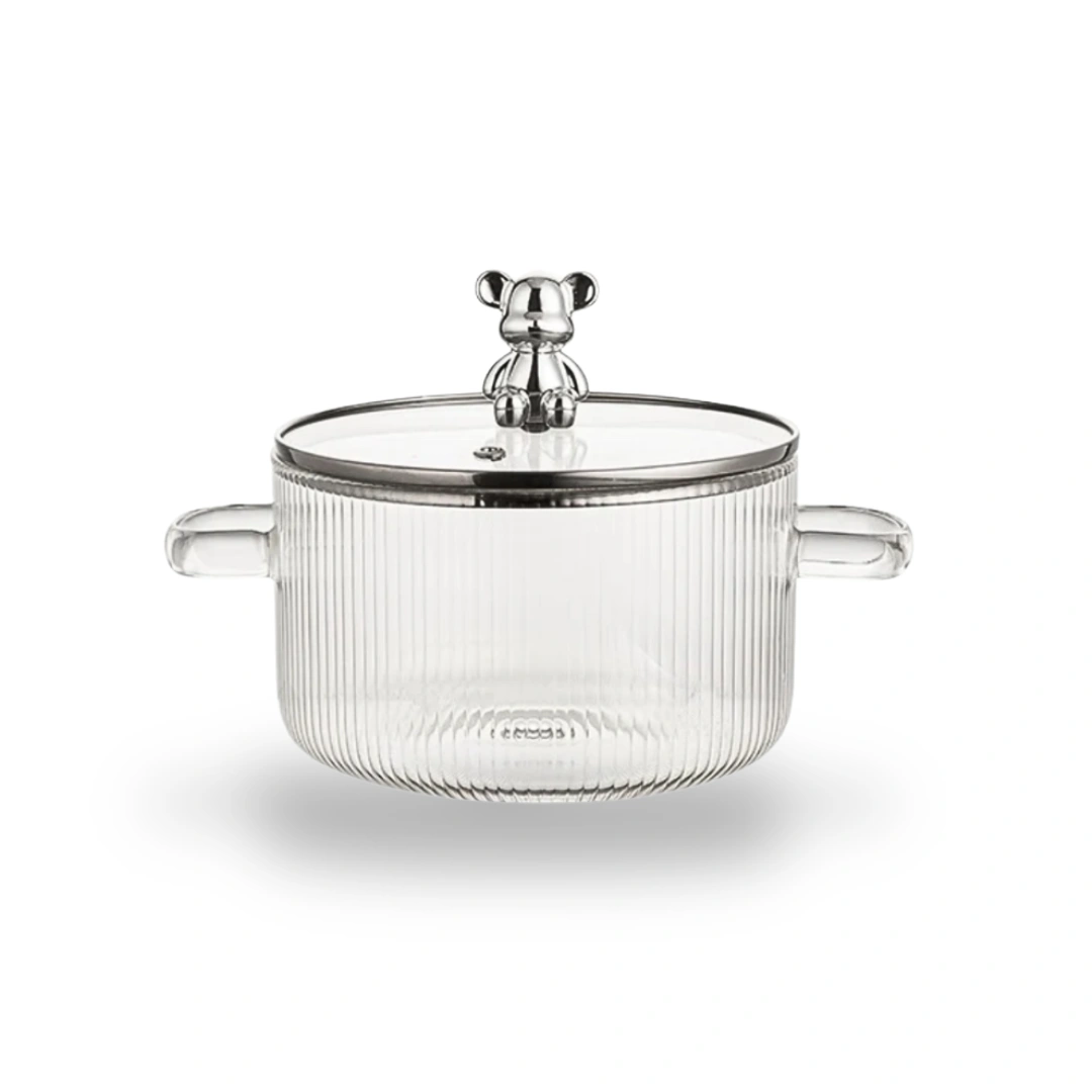 1.8 L High Borosilicate Glass Cub Pot - Image 2