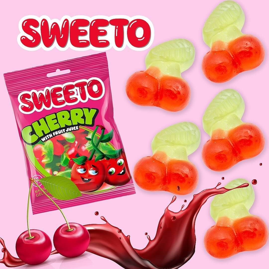 Sweeto Cherry with Fruit Juice Gummy 80g - Image 5