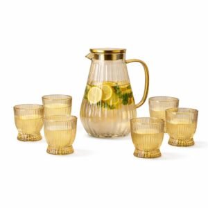 Jinse 7-Piece Borosilicate Glass Water Set
