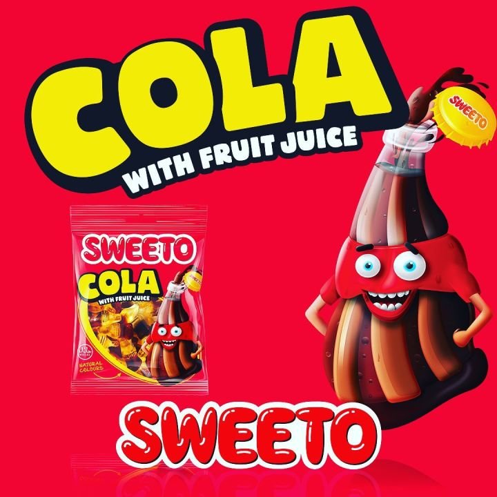 Sweeto Cola with Fruit Juice Gummy 80g - Image 5