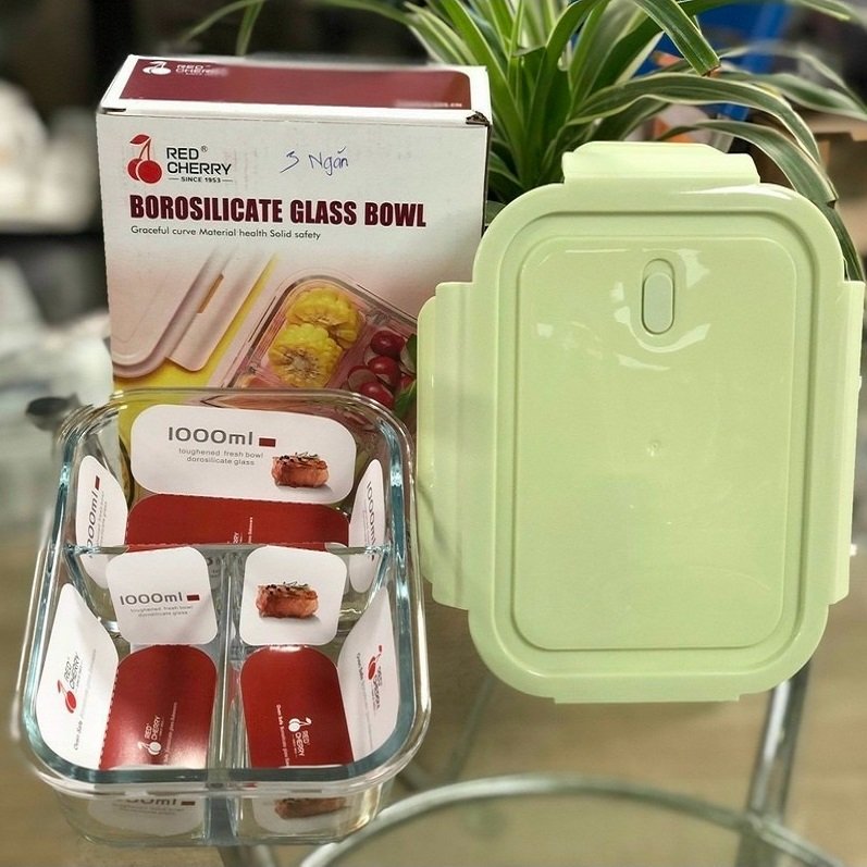 Red Cherry Borosilicate Glass Bowl 1000ml (BX1001) - Image 4