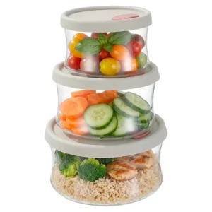 Diamonds 3PCS Borosilicate Glass Food Storage Set