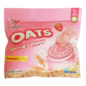 Yingpai Oats Cookie Crispy Strawberry Flavor 400g