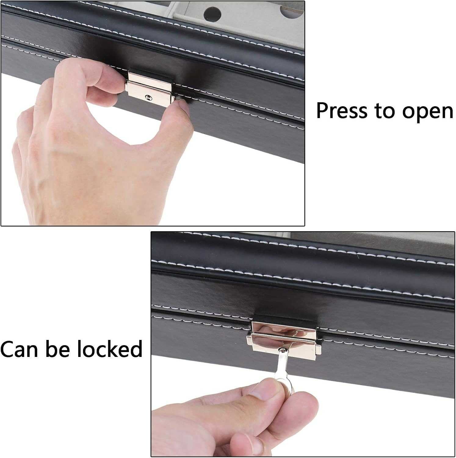 6 Watch & 3 Sunglasses Storage Box Organizer - Image 10