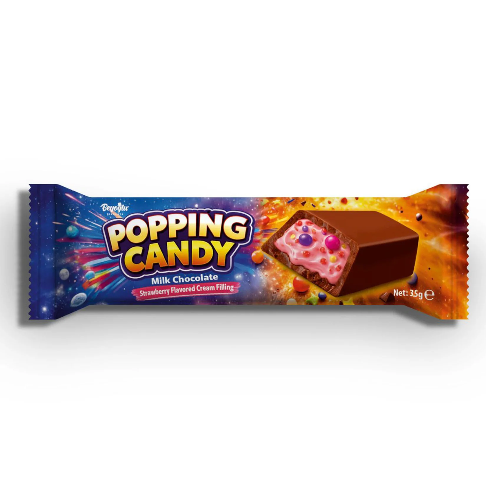 Beyoglu Popping Candy Milk Chocolate Bar 35g